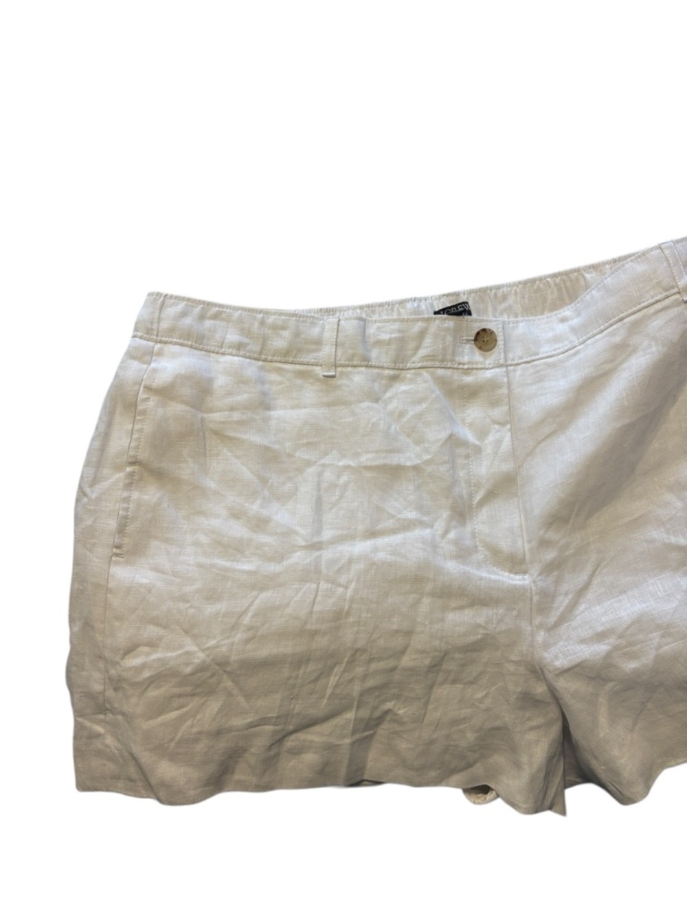 J. Crew 3" Harbor Linen Shorts Size 2X White Summer Vacation Beachy Coverup NWT - Picture 4 of 8